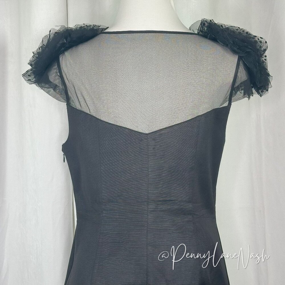 Pearl by Georgina Chapman Rosette Mini Dress Black - Picture 9 of 12